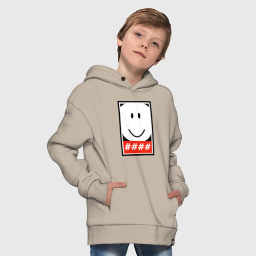 Детское худи Oversize хлопок Roblox Ruben Sim T-Shirt, цвет миндальный - фото 9