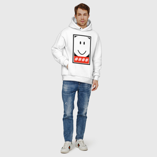 Мужское худи Oversize хлопок Roblox Ruben Sim T-Shirt, цвет белый - фото 6