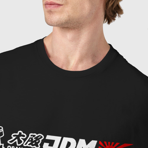 Мужская футболка хлопок Osaka JDM kanjo performance, цвет черный - фото 6