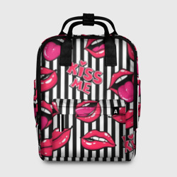 Kiss Me - pattern – Женский рюкзак 3D с принтом купить