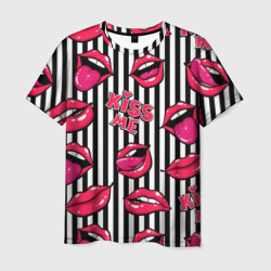 Kiss Me - pattern – Футболка с принтом купить со скидкой в -26%