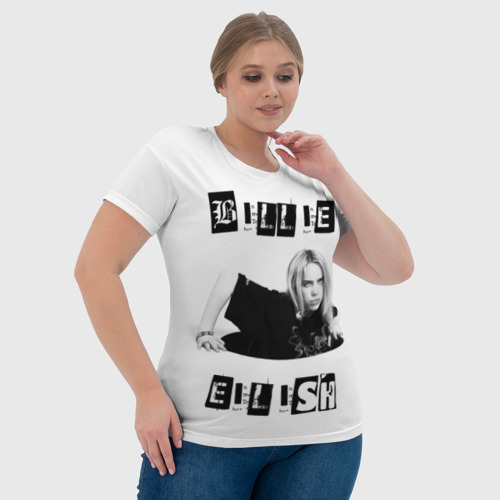 Женская футболка 3D с принтом Billie Eilish, фото #4