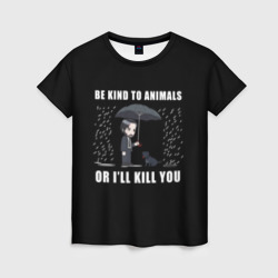 Женская футболка 3D Be Kind to Animals