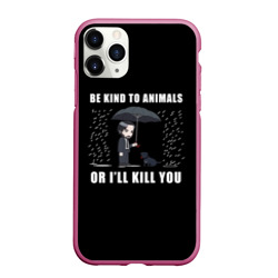 Чехол для iPhone 11 Pro Max матовый Be Kind to Animals - John Wick