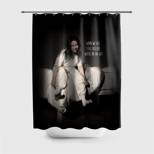 Штора 3D для ванной Billie Eilish