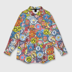 Мужская рубашка oversize 3D Логотипы футбольных команд