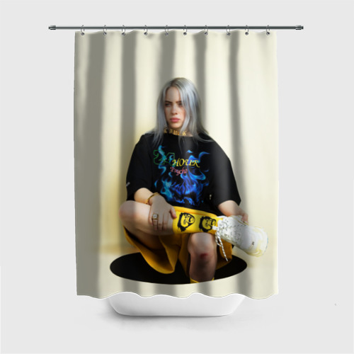 Штора 3D для ванной Billie Eilish