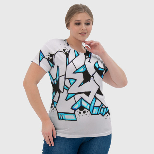 Женская футболка 3D с принтом Граффити, фото #4