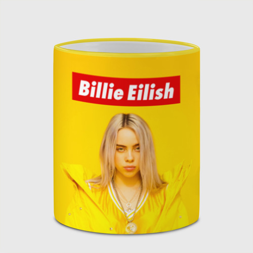 Кружка с полной запечаткой Billie Eilish, цвет Кант желтый - фото 4