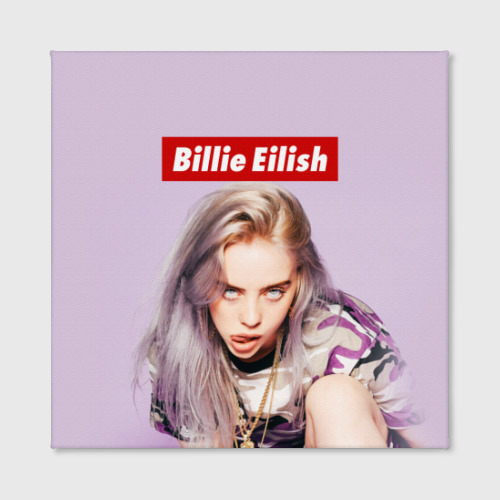 Холст квадратный Billie Eilish, цвет 3D печать - фото 2