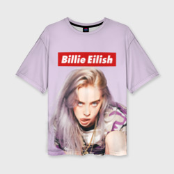 Женская футболка oversize 3D Billie Eilish