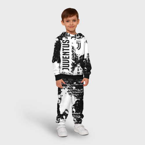 Детский костюм с толстовкой 3D Juventus, цвет черный - фото 3