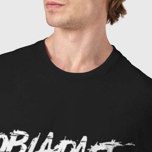 Мужская футболка хлопок OBLADAET, цвет черный - фото 6