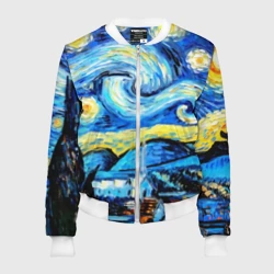 Женский бомбер 3D Звездная ночь Ван Гог