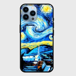 Чехол для iPhone 14 Pro Max Звездная ночь Ван Гог