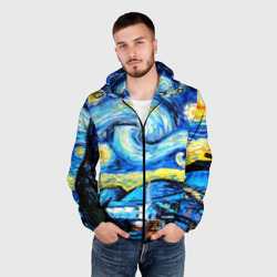 Мужская ветровка 3D Звездная ночь Ван Гог - фото 2