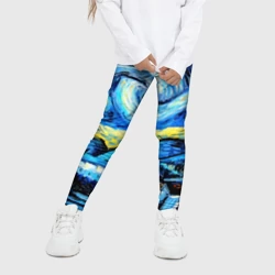 Детские леггинсы 3D Звездная ночь Ван Гог - фото 2