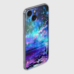 Чехол для iPhone 15 силиконовый с защитой камеры Романтика - фото 2