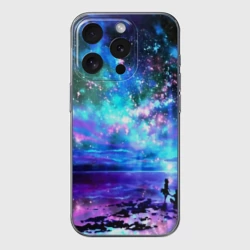 Чехол для iPhone 15 Pro Max силиконовый с защитой камеры Романтика