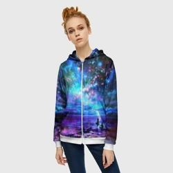 Женская толстовка 3D на молнии Романтика - фото 2