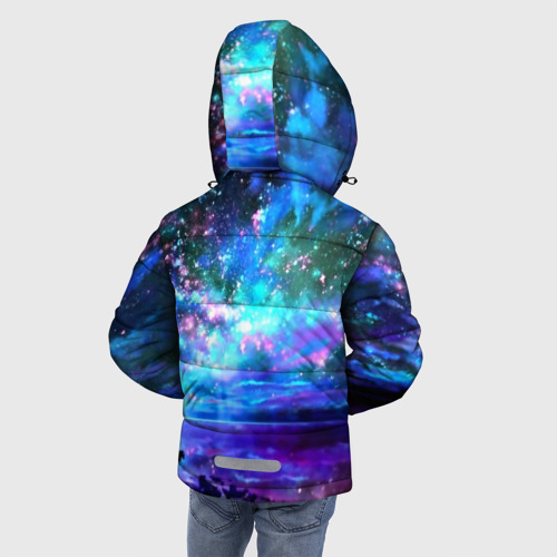 Зимняя куртка для мальчиков 3D с принтом Романтика, вид сзади #2