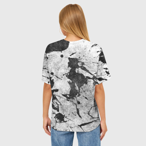 Женская футболка oversize 3D Skillet, цвет 3D печать - фото 4