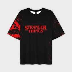 Мужская футболка oversize 3D Stranger things