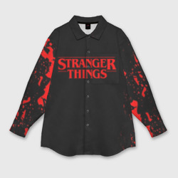 Мужская рубашка oversize 3D Stranger things