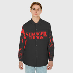 Мужская рубашка oversize 3D Stranger things - фото 2