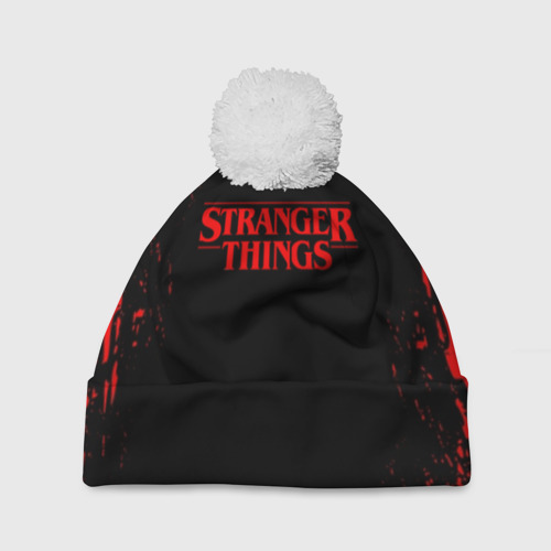 Шапка 3D c помпоном Stranger things, цвет 3D печать