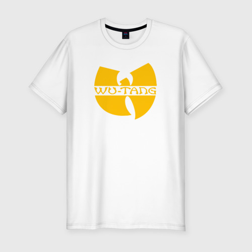 Мужская приталенная футболка из хлопка с принтом Wu tang clan, вид спереди №1