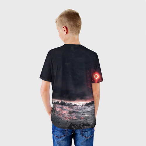 Детская футболка 3D с принтом DARK SOULS, вид сзади #2