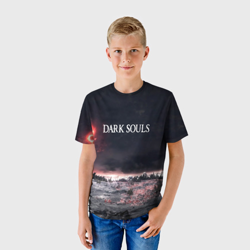 Детская футболка 3D с принтом DARK SOULS, фото на моделе #1