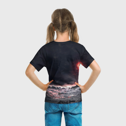 Детская футболка 3D с принтом DARK SOULS, вид сзади #2