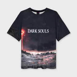 Женская футболка oversize 3D Dark Souls