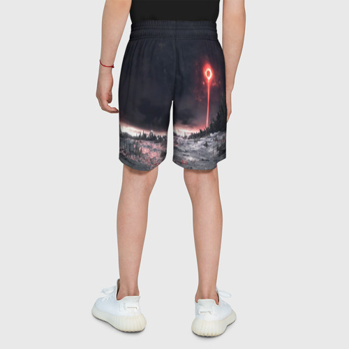 Детские спортивные шорты 3D с принтом Dark Souls, вид сзади #2