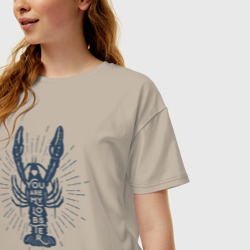 Женская футболка хлопок Oversize You are my lobster - фото 2