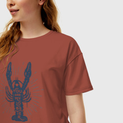 Женская футболка хлопок Oversize You are my lobster  - фото 2