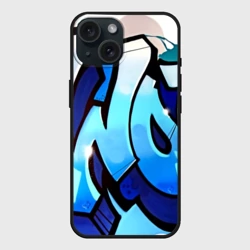 Чехол силиконовый для Apple iPhone 15 матовый Wow graffiti