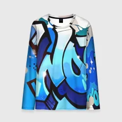 Мужской лонгслив 3D Wow graffiti