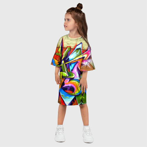 Детское платье 3D Кислота, цвет 3D печать - фото 3