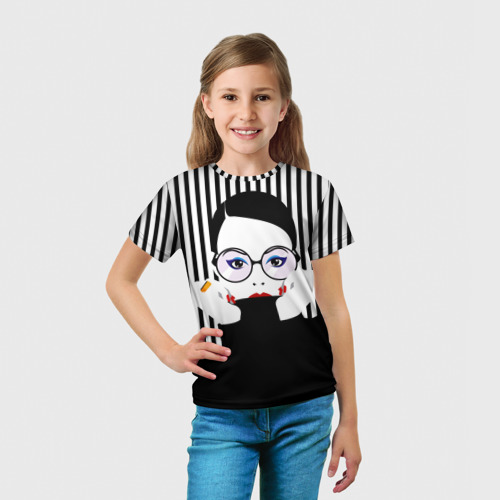 Детская футболка 3D Fashion girl, цвет 3D печать - фото 5