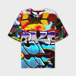 Мужская футболка oversize 3D Urban neon