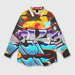 Мужская рубашка oversize 3D Urban neon