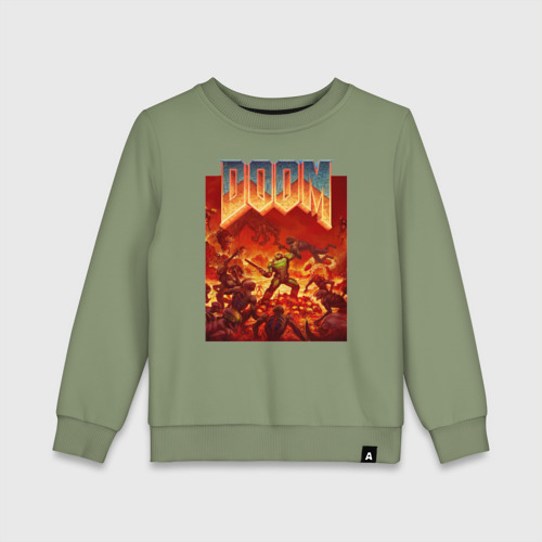 Детский свитшот хлопок Doom, цвет авокадо