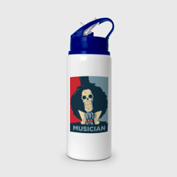 Бутылка для воды с трубочкой Soul king - the musician