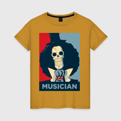 Женская футболка хлопок Soul king - the musician