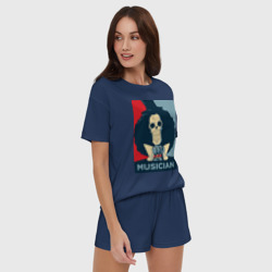 Женская пижама с шортиками хлопок Soul king - the musician - фото 2