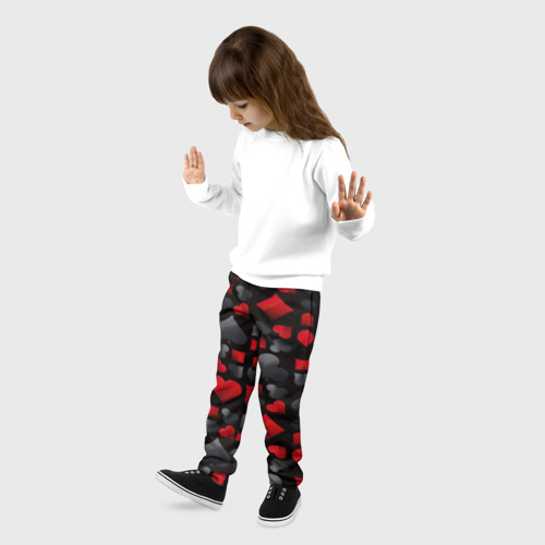 Детские брюки 3D Card suits, цвет 3D печать - фото 3
