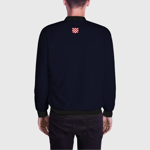 Мужской бомбер 3D с принтом Сборная Хорватии, вид сзади #2